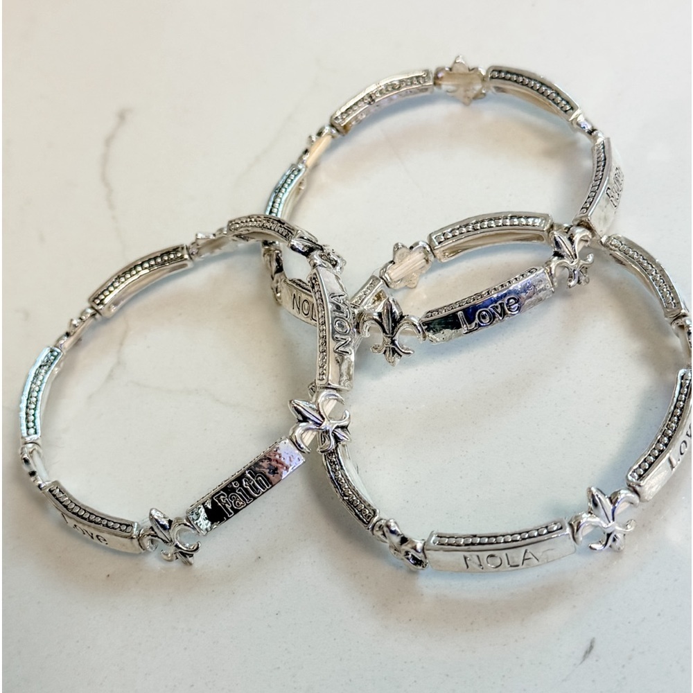 New Women’s NOLA LOVE FAITH Stainless Steel Braclet - Picture 2 of 2
